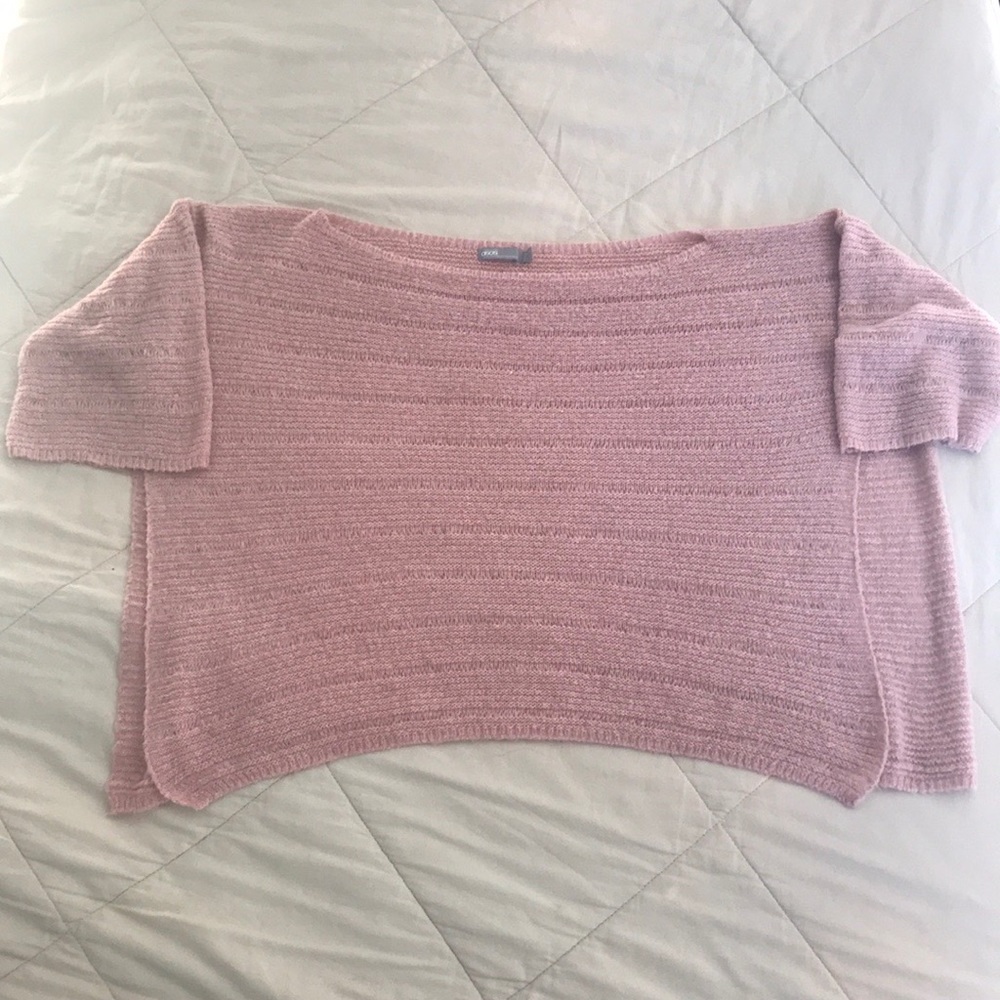 ASOS pink short sleeved knit poncho sweater